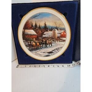 10" Terry Redlin 1987 Hadley House "Coming Home" Plate #905/9500 Certificate Box